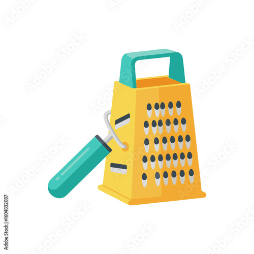Colorful Kitchen Grater Illustration Culinary Tool for Food Preparation