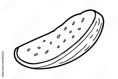 Sliced Cucumber With Seeds Clean Vector No Text