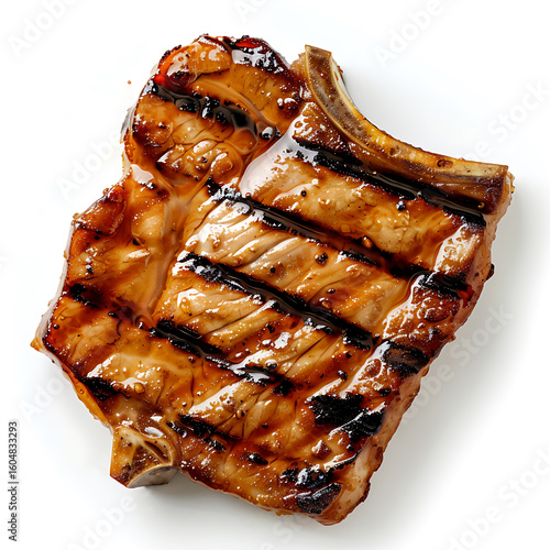 Grilled Pork Chop with Charred Grill Marks