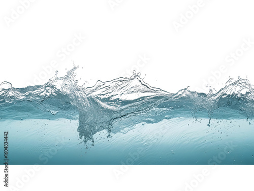 Invigorating splash of pure water with dynamic movement, perfect for clean energy and hydration ads