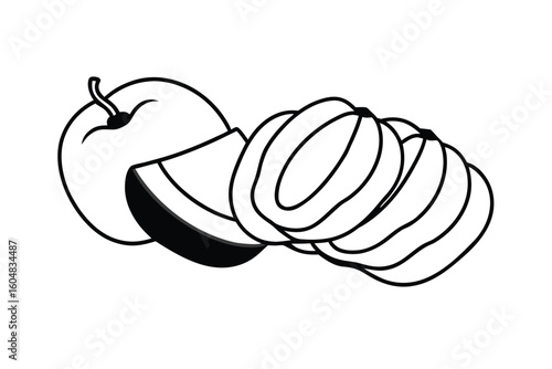 Sliced Bell Peppers Assorted Colors Flat Vector