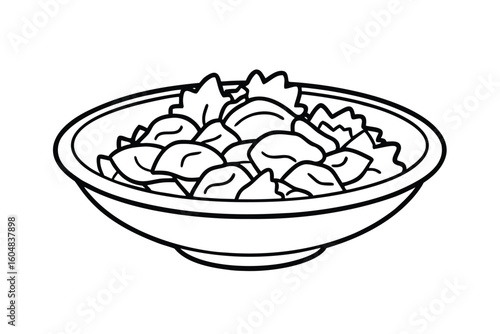 A Plate With A Vegetable Salad On A White Background