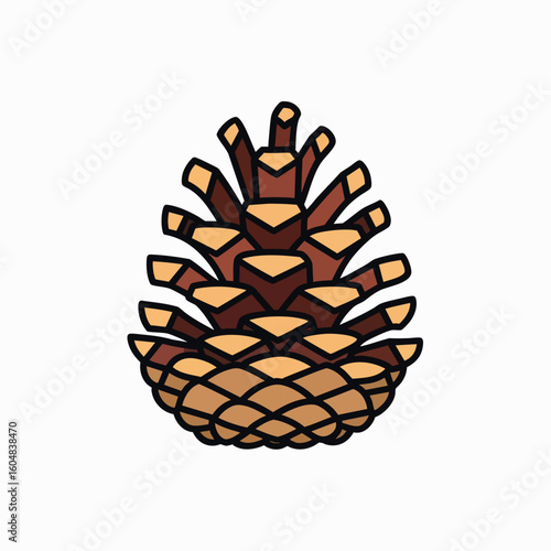 Pine Cone Vector Illustration