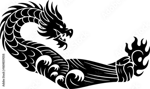 Eternal Bloom Skull" tattoo, rose tattoo, eternal bloom, gothic art,  Dragon tattoo vector bundle