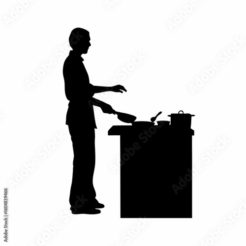 Chef at Home – Passionate Cooking Lifestyle Silhouette