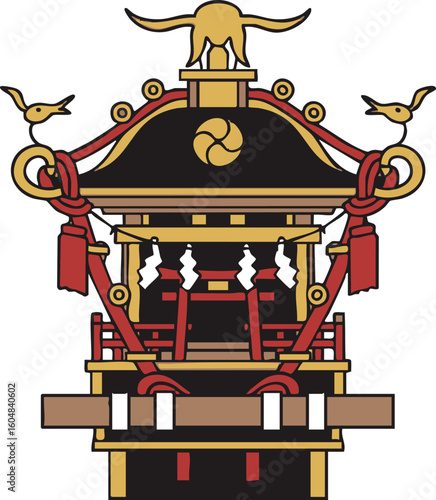 Omikoshi Japanese Portable Shrine - 神輿 日本の担ぎ神輿
