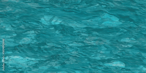 Abstract textured teal water surface with subtle ripples and reflections as a decorative element