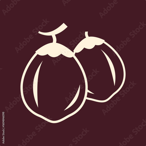 Freshness coconut trendy useful important vector Illustration design magnificent colorful background