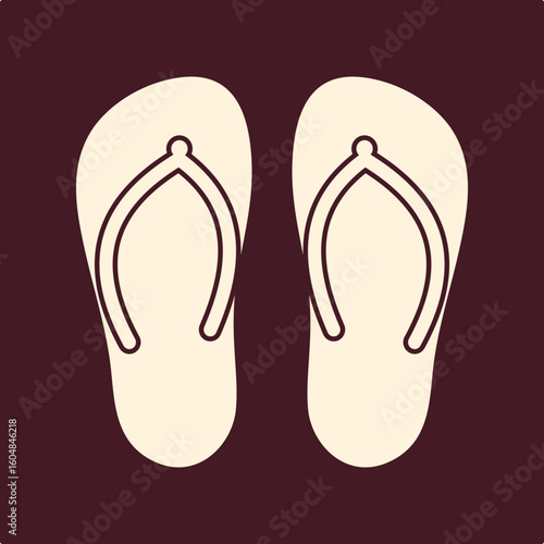 Slippers trendy useful important vector Illustration design magnificent colorful background