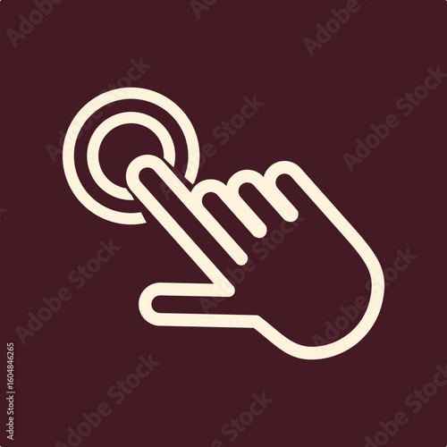 Hand click trendy useful important vector Illustration design magnificent colorful background