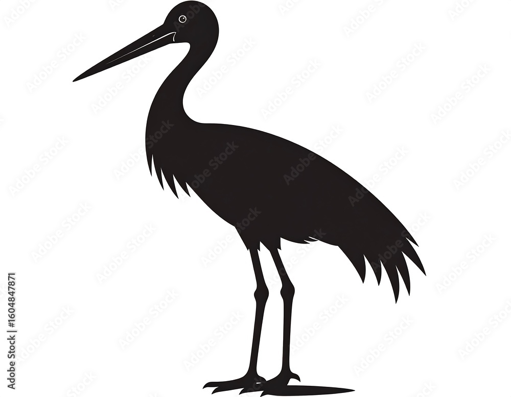 Obraz premium Silhouette of a stork