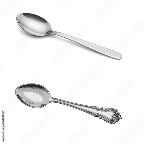 Elegant silver spoons gleam, showcasing classic design and modern simplicity for refined dining experiences.