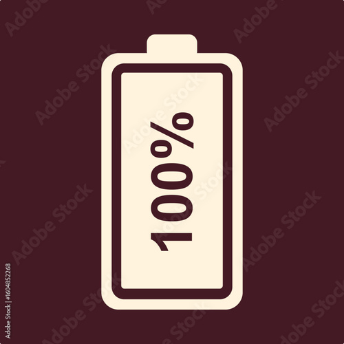 Full Battery trendy useful important vector Illustration design ravishing colorful background