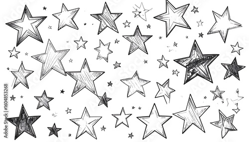 Hand-drawn star pattern