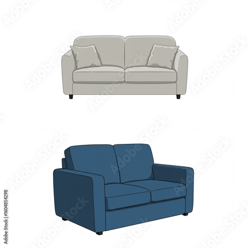 Elegant and comfortable sofas presented in modern styles, perfect for home decor inspiration.