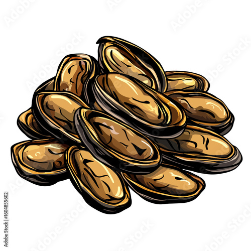 Bitter bean isolated on white 