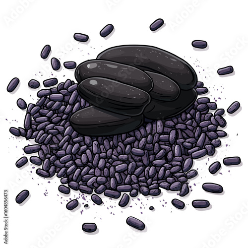 Vector illustration of bitter bean 