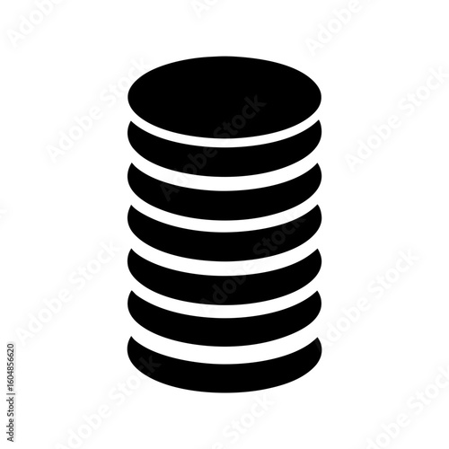 Foto A stack of round objects, resembling coins or data storage units