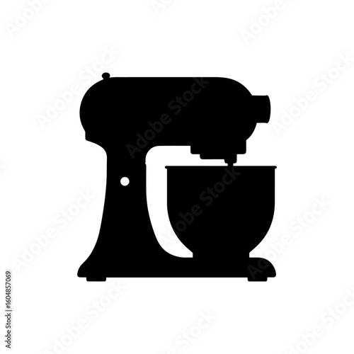 Stand mixer blender silhouette icon vector flat design.