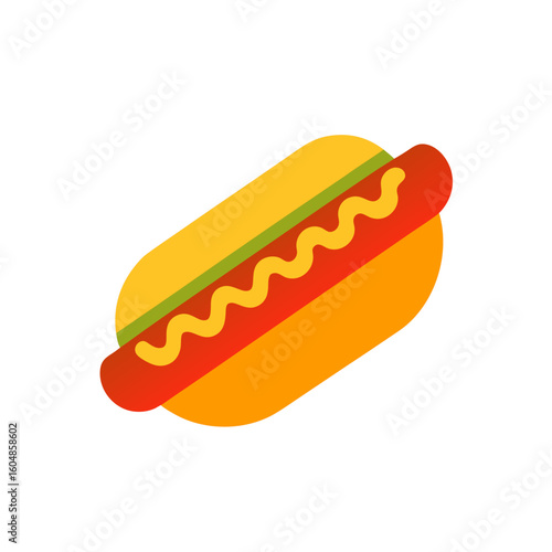 hot dog in a bun with ketchup  mustard  and relish