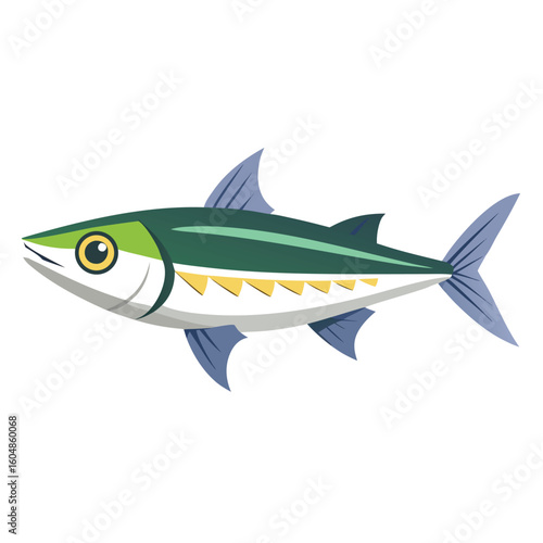 Stylized anchovy fish silhouette a simple and clean graphic representation isolated on white background