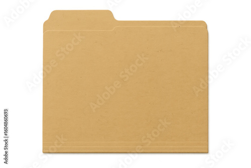 Manila folder sitting closed against transparent surface, representing document storage and filing organization system