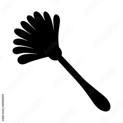 Stylized Silhouette of a Duster Tool for Cleaning and Dust Removal