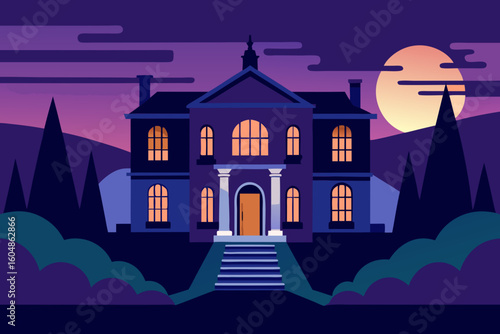 castle in the moonlight