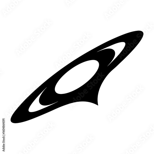 Abstract circular design in black, creating a sense of forward momentum