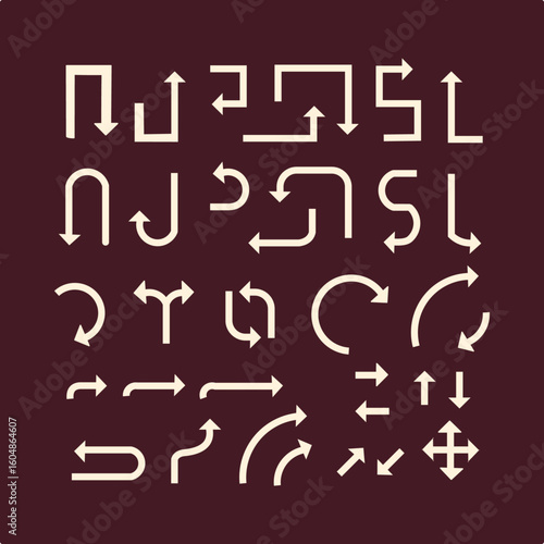 Hand drawn arrow trendy useful important vector Illustration design fascinating colorful background