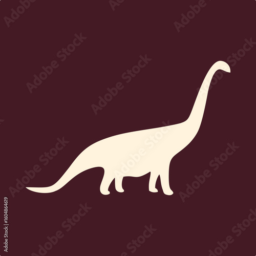 Long Dinosaur trendy useful important vector Illustration design fascinating colorful background