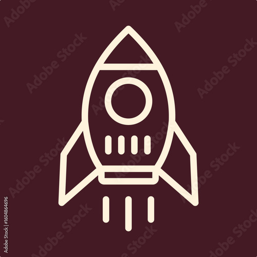 Rocket trendy useful important vector Illustration design fascinating colorful background
