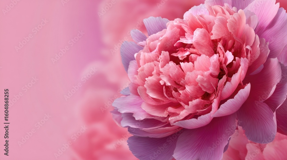 Naklejka premium Pink peony flower background