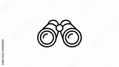 Binoculars outline icon with a minimalist aesthetic for searching exploring and observing perfect for design projects