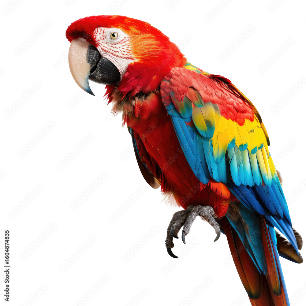 Fototapeta premium Vibrant parrot profile
