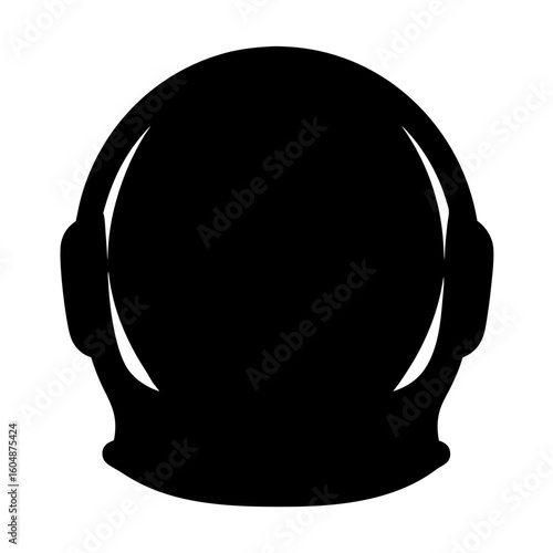 Silhouette of an astronaut helmet representing space exploration and future technology