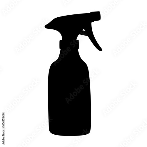 Silhouette of a cleaning spray bottle for cleaning, disinfection or sanitizing