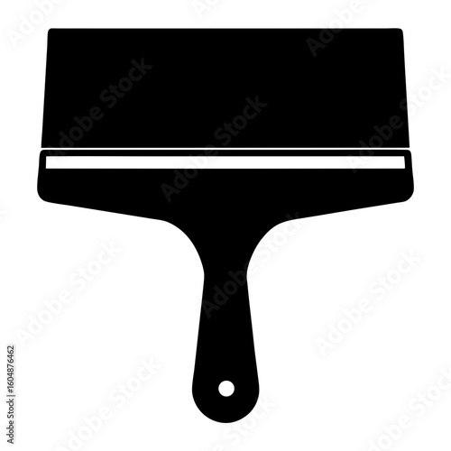 Illustration of a wide blade putty knife used in construction and painting