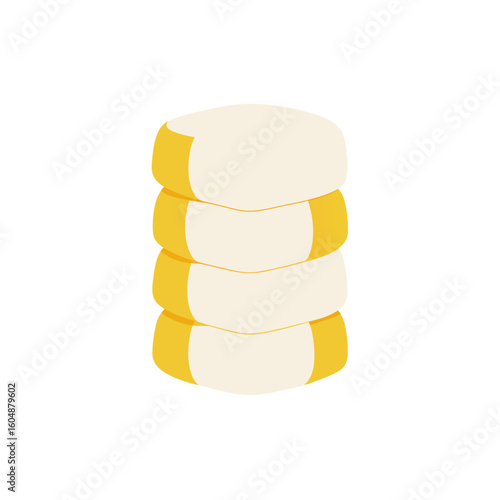 realistic marshmallow stack with golden toasted ed