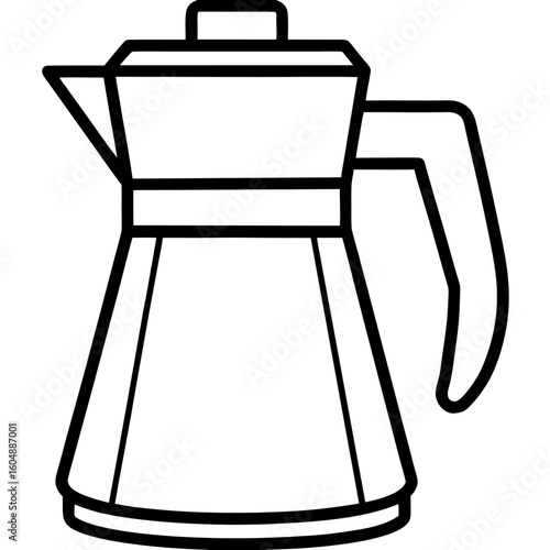 Coffee Pot   icon featuring toast, eggs, coffee, and more. Perfect vector for food-themed design
