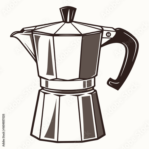 Coffee Pot   icon featuring toast, eggs, coffee, and more. Perfect vector for food-themed design