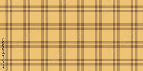 Magazine textile pattern texture, ceremony background fabric tartan. Knit vector seamless plaid check in amber and orange colors.