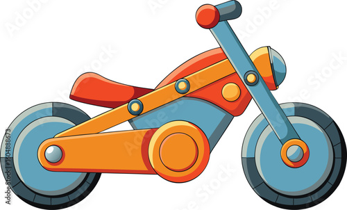  motorcycle cartoon vector illustration