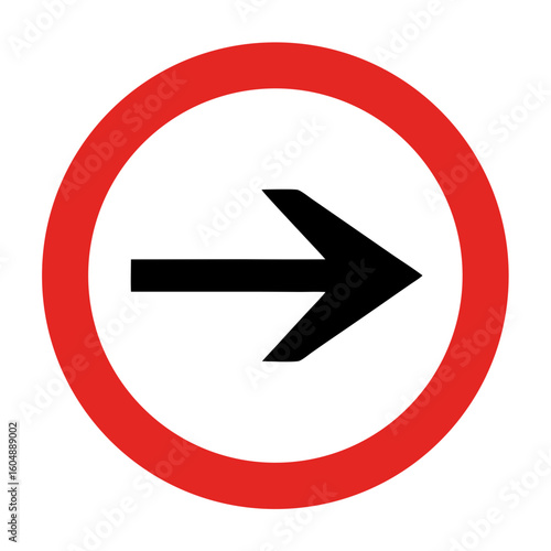 Free Download Arrow sign indicating direction on white background. This arrow illustrates guidance and navigation, offering clear directions for drivers and pedestrians alike. - GFXLoad