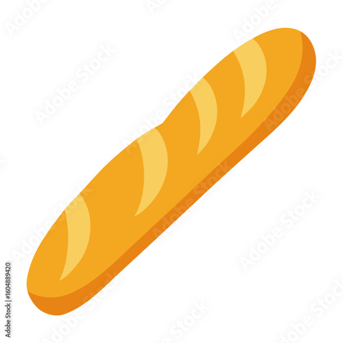 Baguette  icon featuring toast, eggs, coffee, and more. Perfect vector for food-themed design