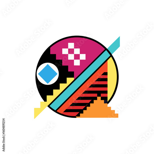  analog pixels  memphis meets modern minimalism 