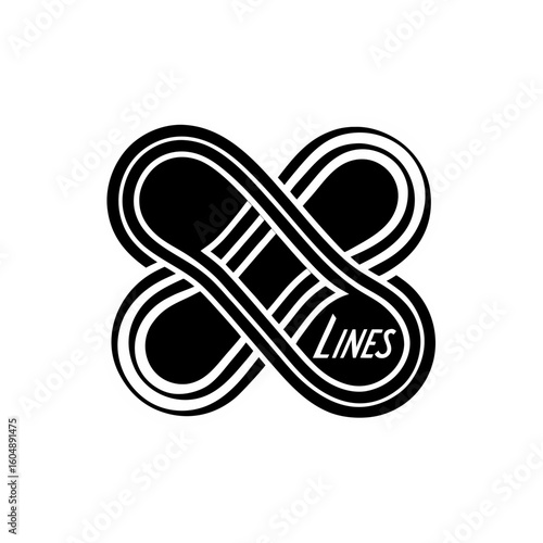  infinite lines  seamless in black   white 
