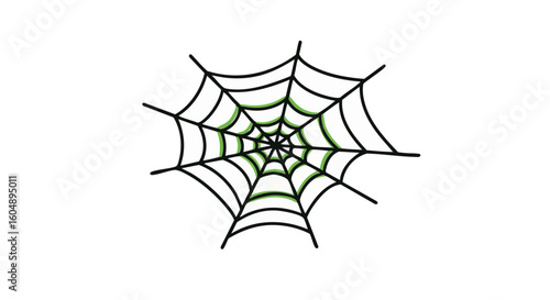 A detailed illustration of a spider web, showcasing its intricate design.