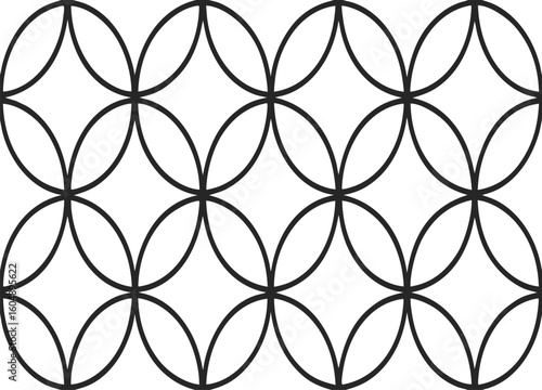 concentric circle patterns with silhouettes