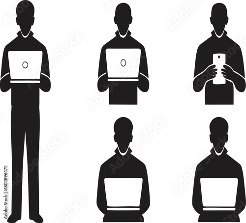 silhouettes of people interactin silhouettes